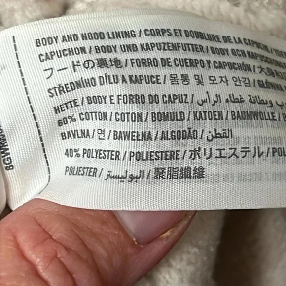 Womens Soft A&F‎ collection Small cream color hooded sweatshirt warm streetwear - Picture 6 of 9